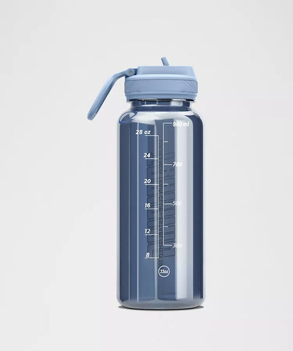 Back to Life Clear Bottle 32oz Straw Lid Train Est 1998