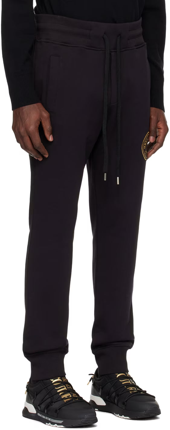Black V-Emblem Sweatpants