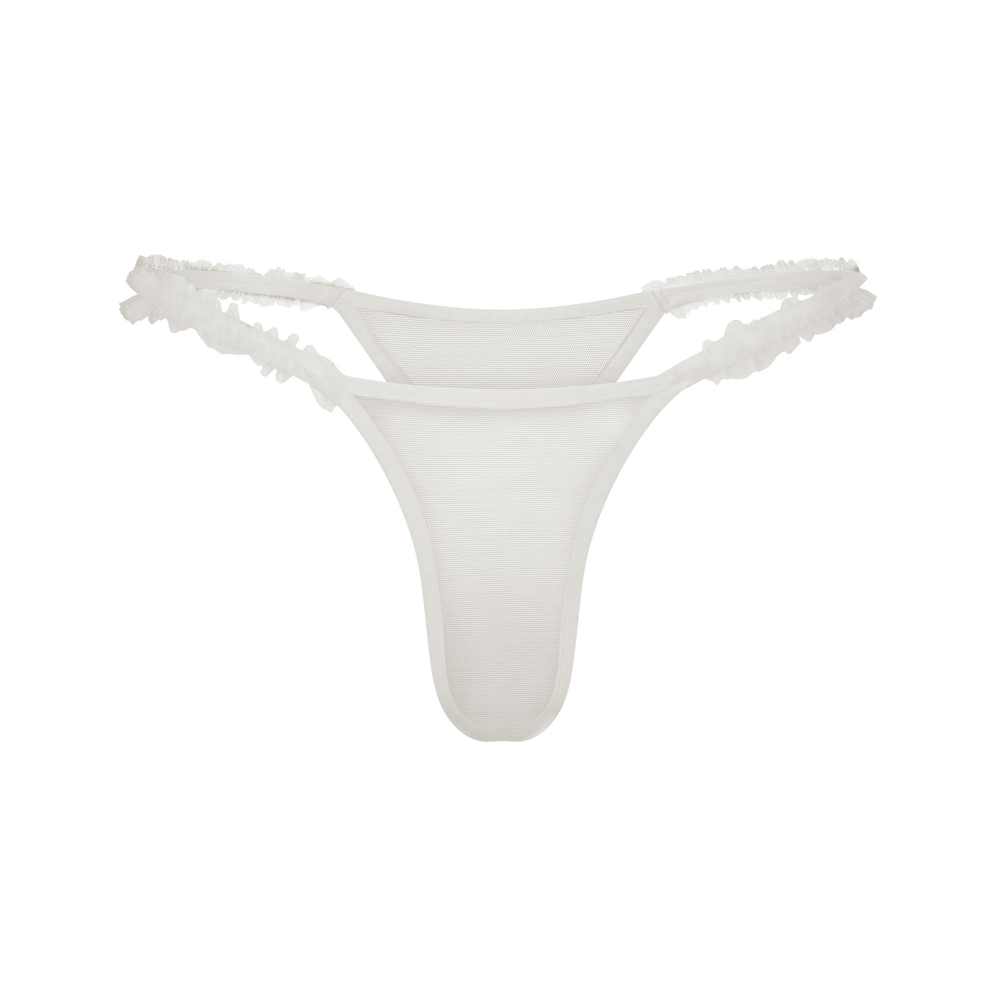 Ultra Fine Mesh Ruffle String Thong