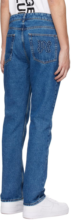 Blue Monogram Jeans