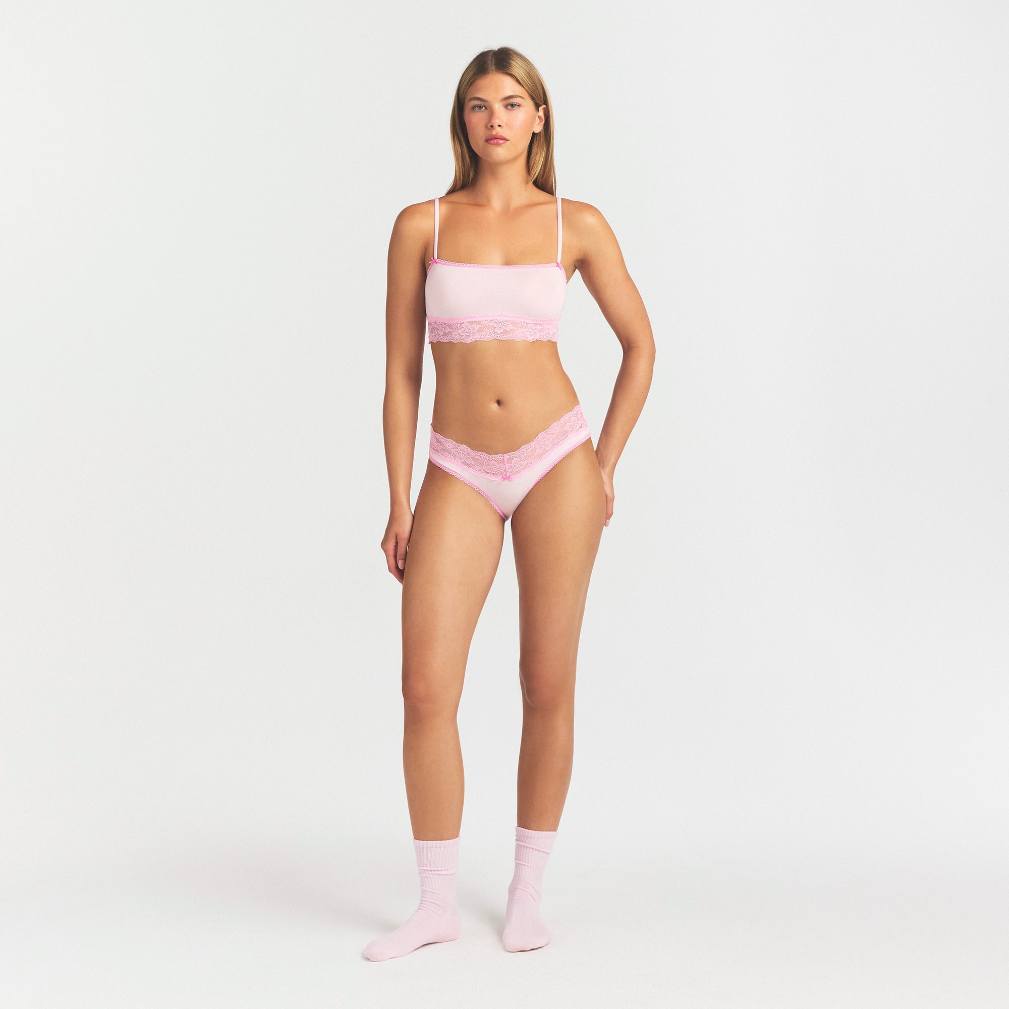 Lightweight Cotton Wide Lace Brief