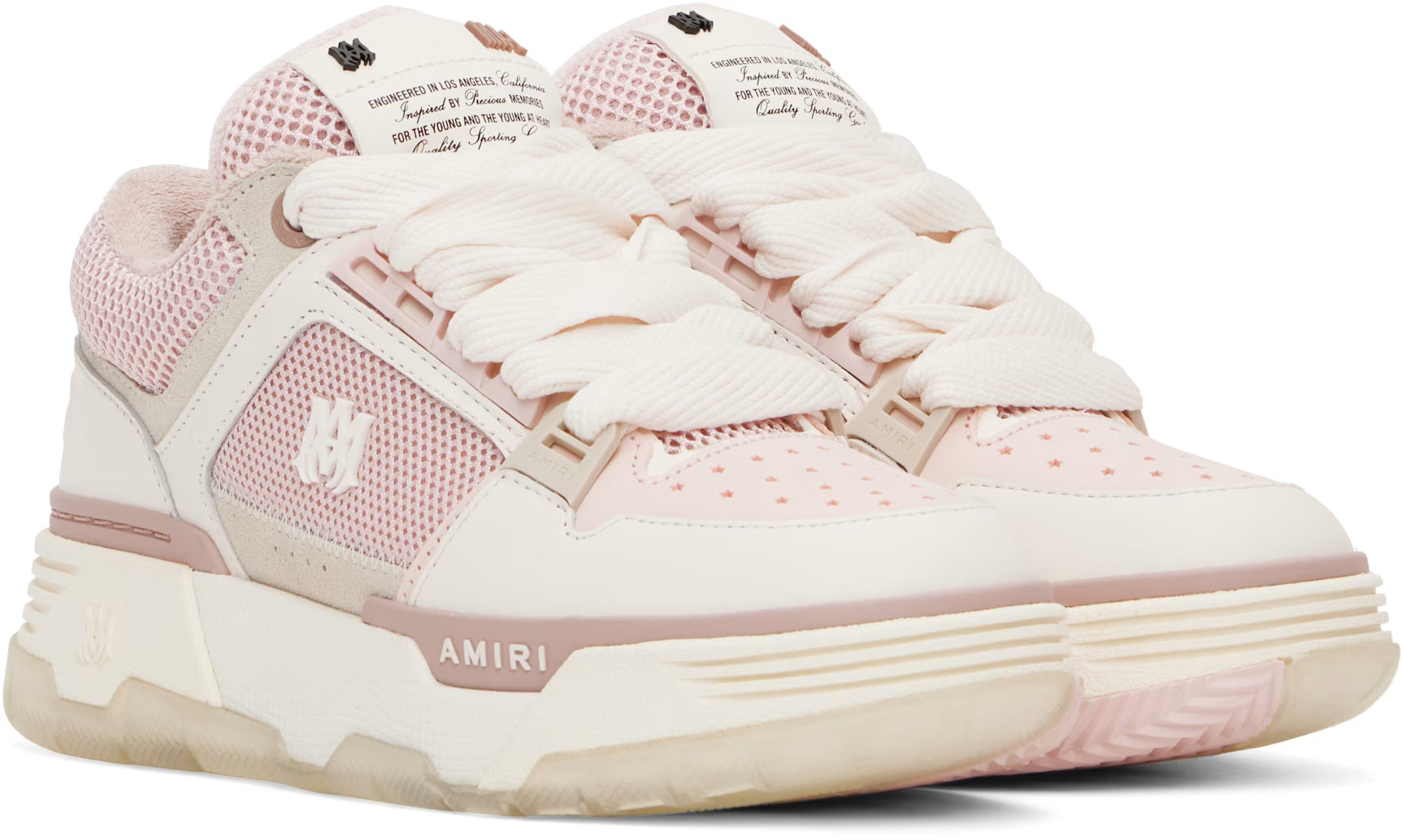 AMIRI White & Pink MA-1 Sneakers