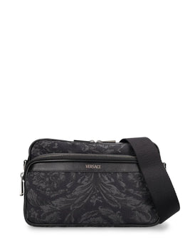 Versace Logo jacquard toiletry bag