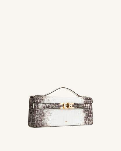 Bria Structured Top Handle Bag - BLue Denim