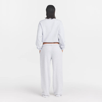 Cotton Fleece Logo Classic Straight Leg Pant