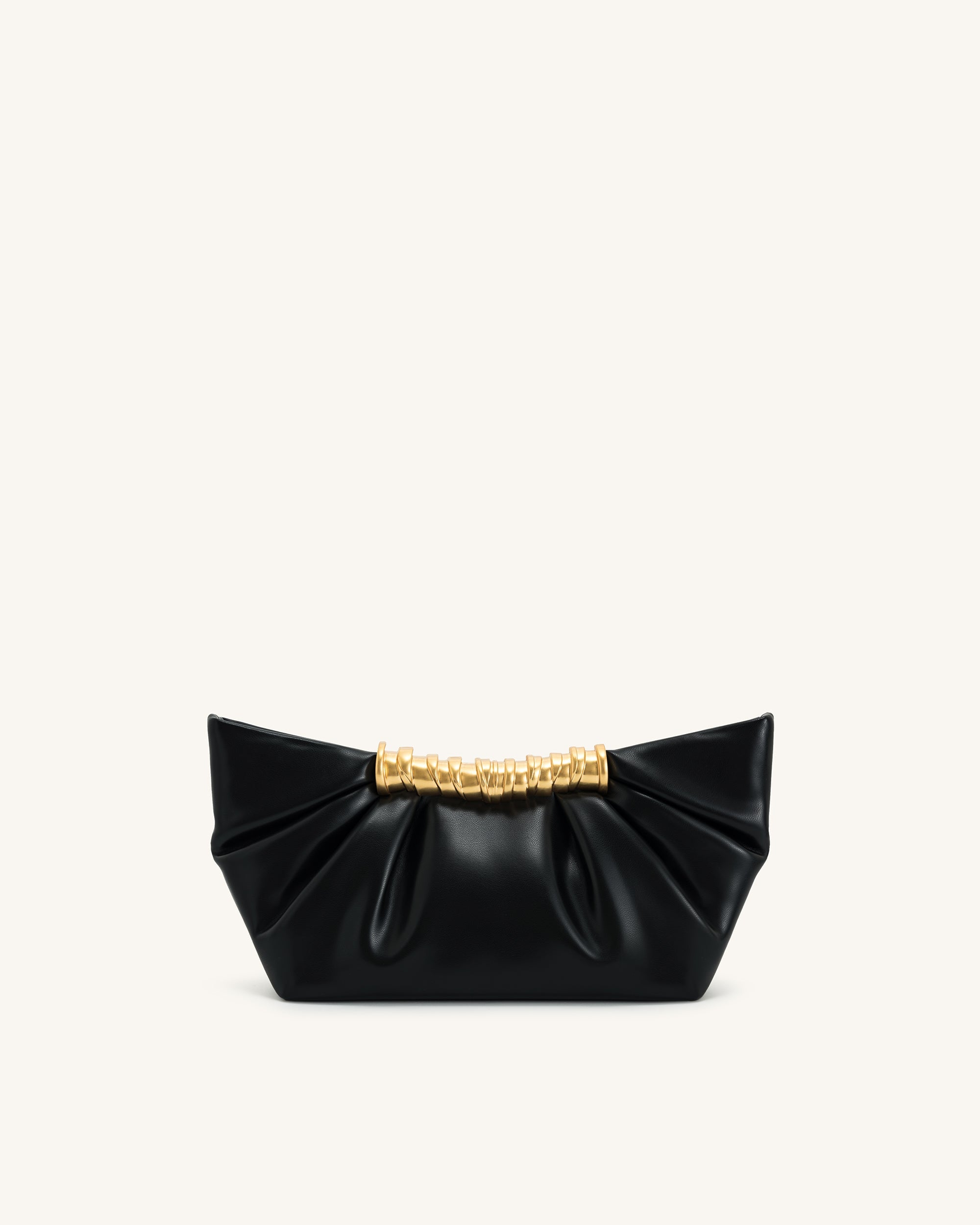 Leia Pleated Clutch - White