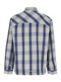 Represent Blue Shirt with Classic Collar and All-Over Check Motif in Cotton Blend Man