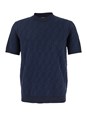 Fendi Blue Crewneck T-Shirt with All-Over FF Logo Embroidery in Cotton Man
