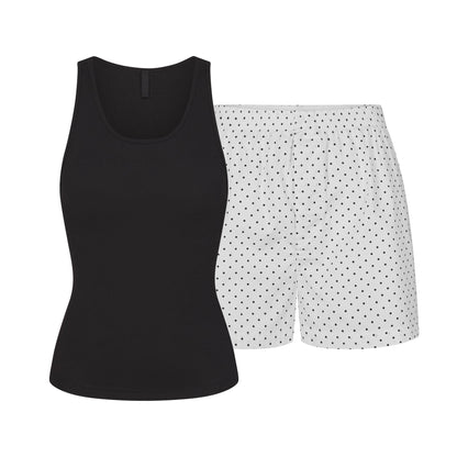 Cotton Poplin Boxer Sleep Set