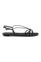 Prada Black Minimalist Strappy Flat Sandals