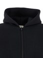 Fear of god Black Hoodie with Zip Closure and Eternal Writing on the Back in Cotton Blend Man