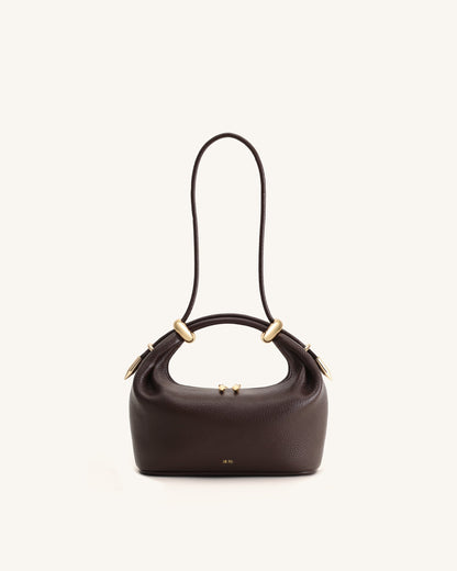 Ellie Metal Ring Embellished Top Handle Bag - Lemon Yellow