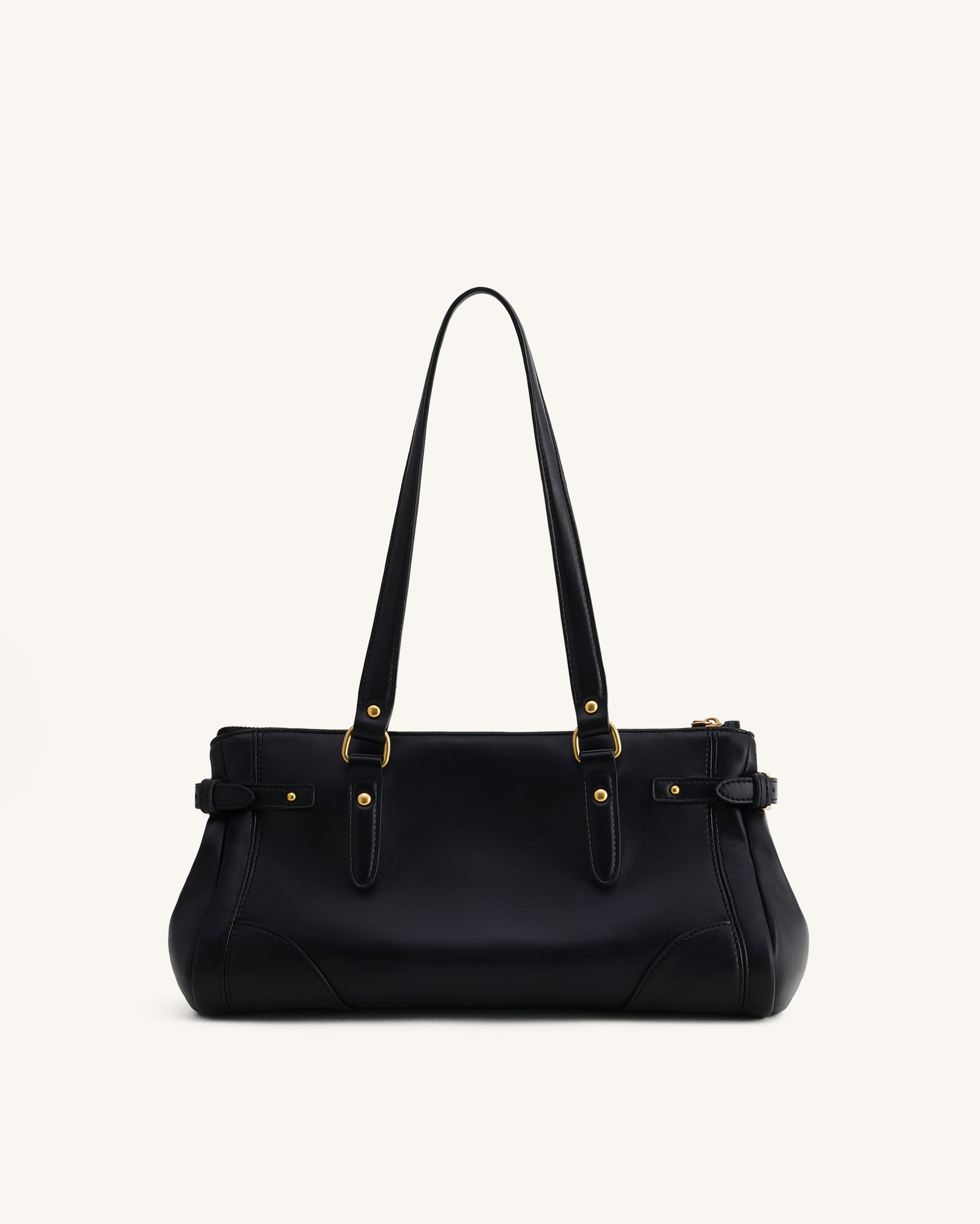 Yvette Elongated Tote Bag - Dark Brown