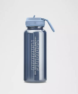 Back to Life Clear Bottle 32oz Straw Lid Train Est 1998