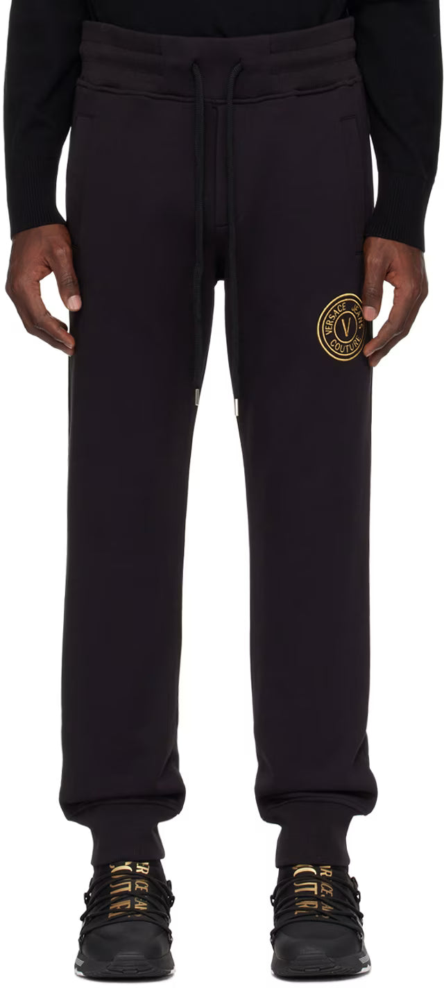Black V-Emblem Sweatpants