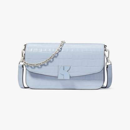 Dakota Croc-embossed Medium Convertible Shoulder Bag