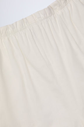 Wide-Leg Cotton-Poplin Trousers in White
