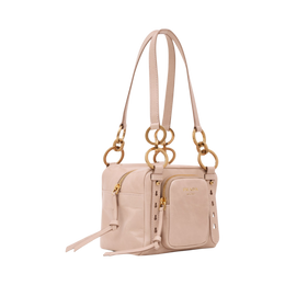 Dangle Leather Top-handle Mini-Bag Powder Pink