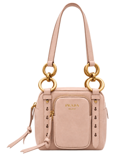 Dangle Leather Top-handle Mini-Bag Powder Pink