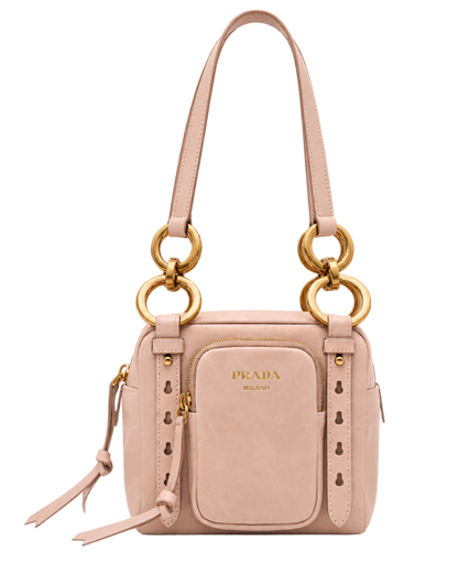 Dangle Leather Top-handle Mini-Bag Powder Pink