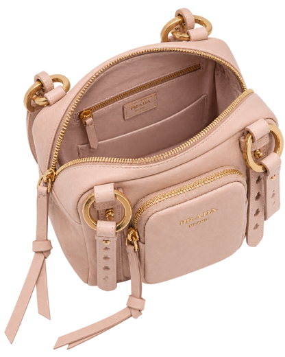 Dangle Leather Top-handle Mini-Bag Powder Pink