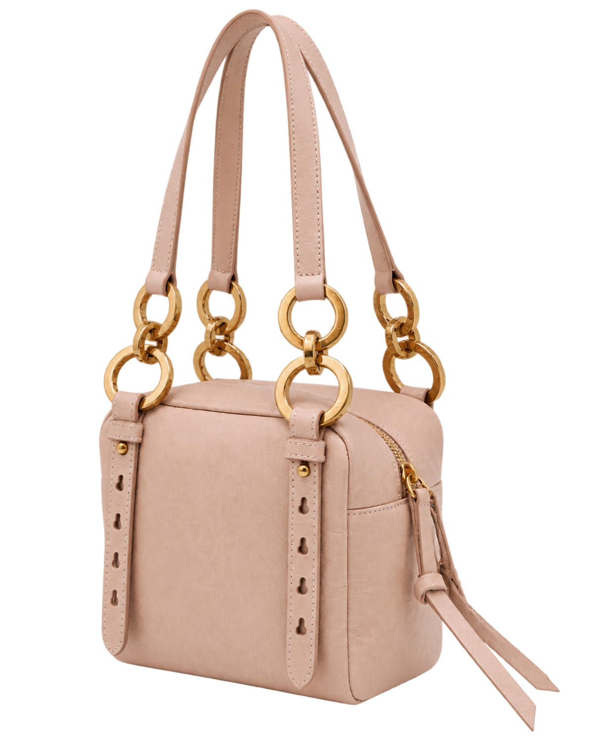 Dangle Leather Top-handle Mini-Bag Powder Pink