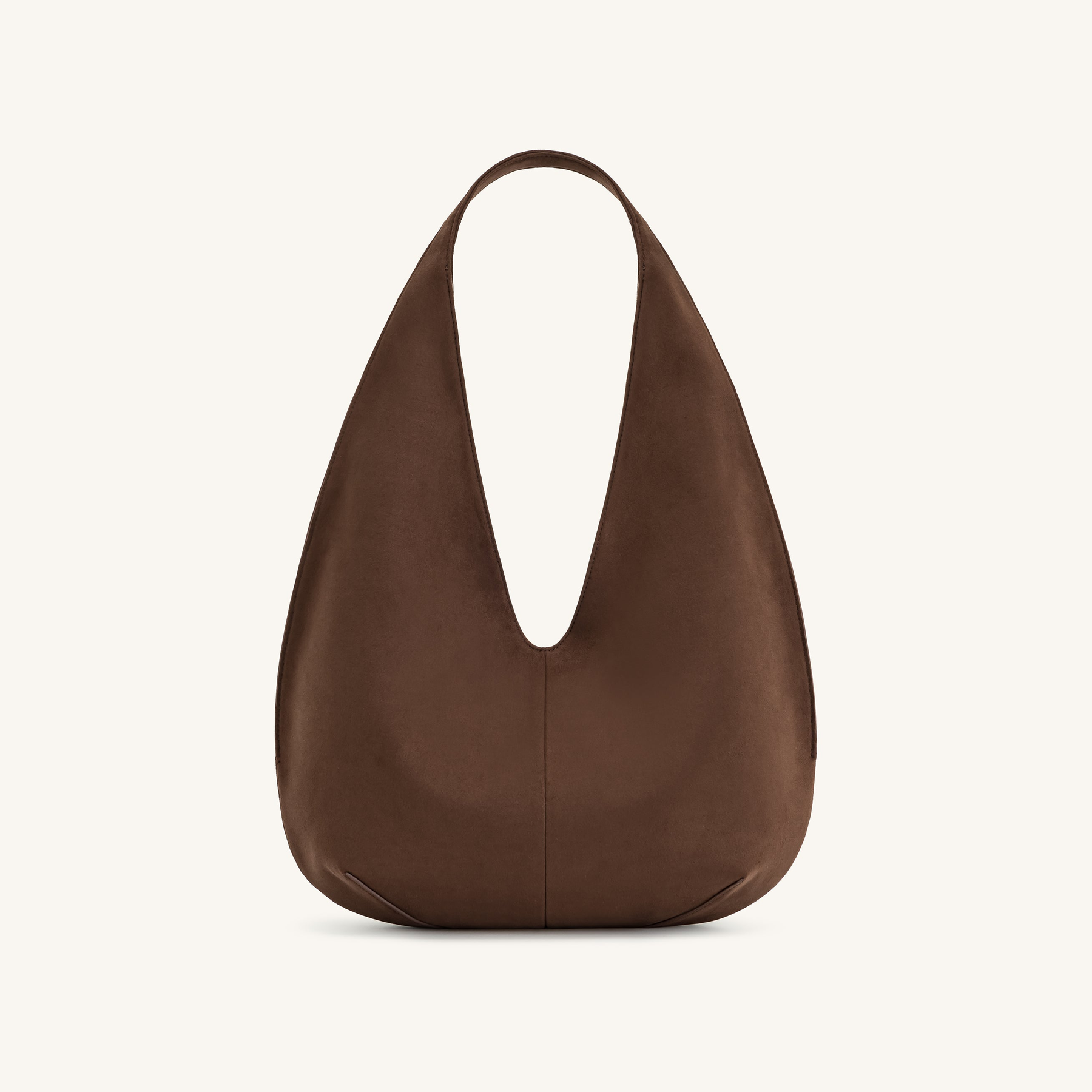 Dara Faux Suede Hobo Bag - Mocha Brown