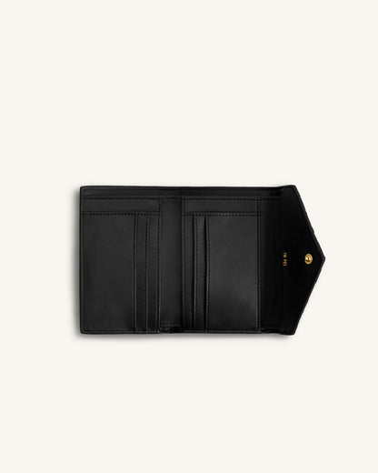 Celeste Woven Textured Envelope Wallet - Chocolate