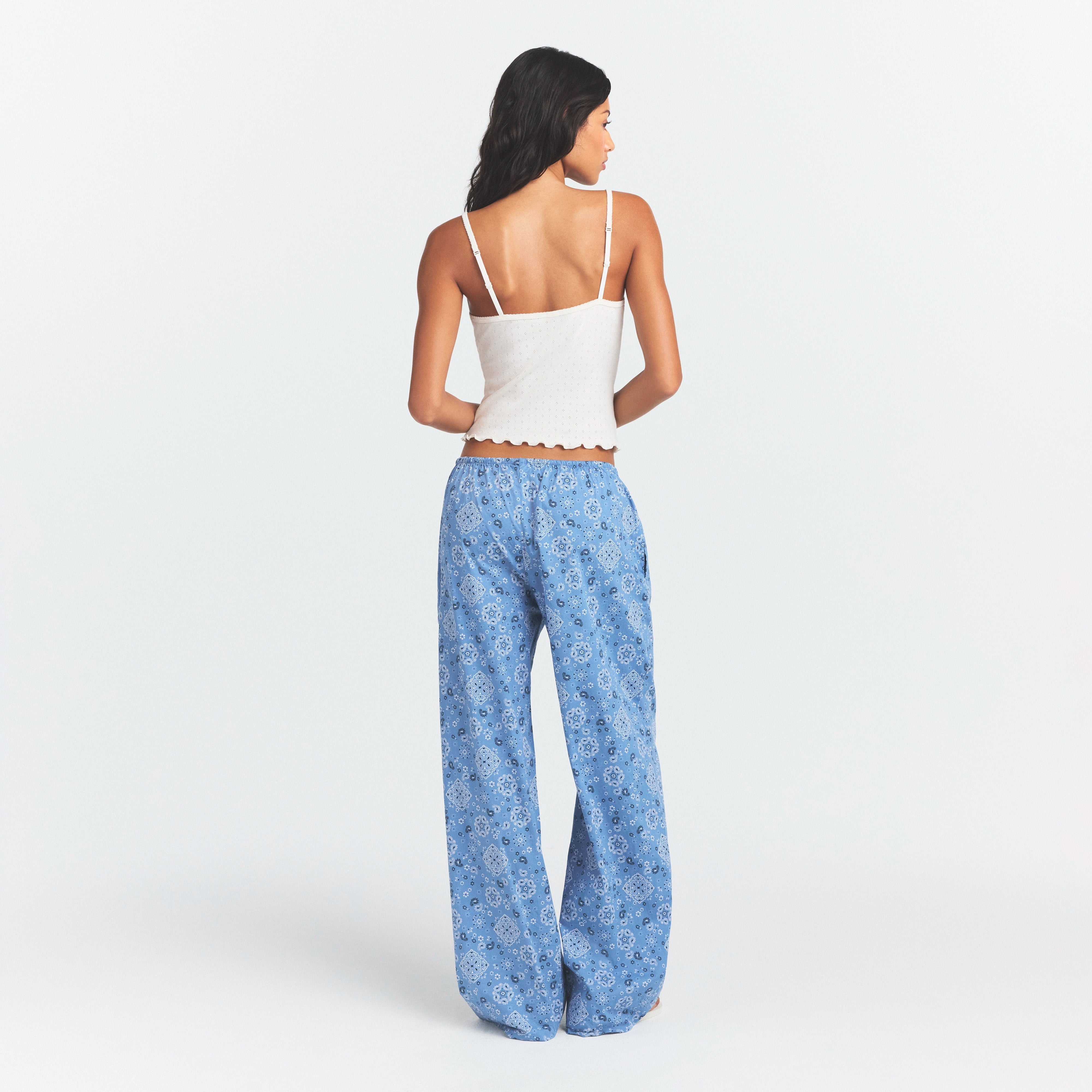 Cotton Poplin Sleep Straight Leg Pant