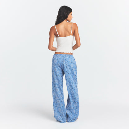 Cotton Poplin Sleep Straight Leg Pant