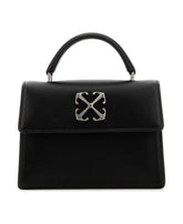 Black Leather Jitney Handbag