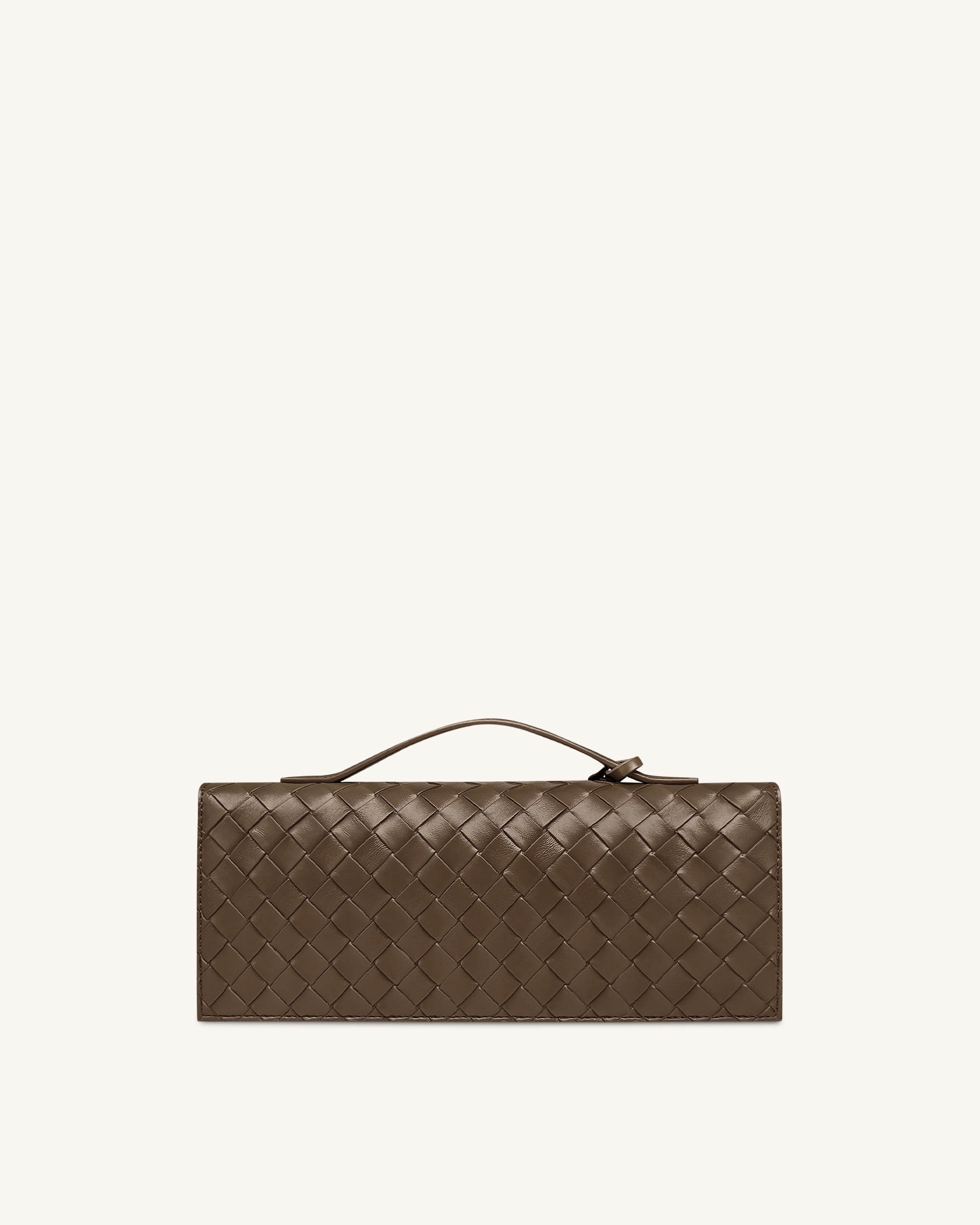 Celeste Woven Textured Envelope Top Handle Bag - Ivory