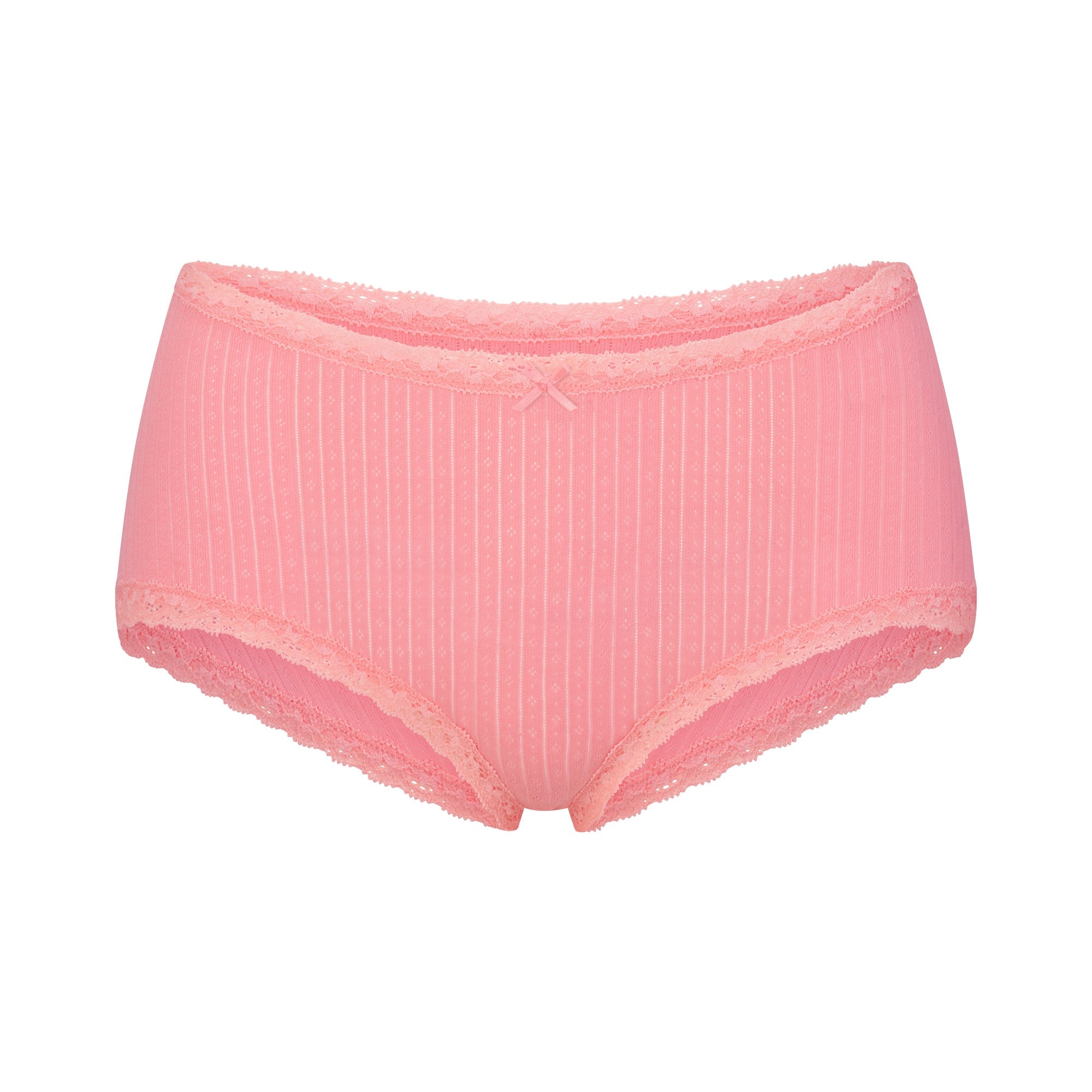 Lightweight Cotton Pointelle Lace Boy Short