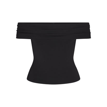 Smooth Layers Asymmetrical Off the Shoulder Top