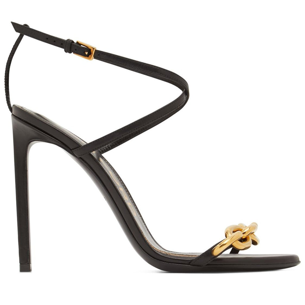 Tom Ford Tom Ford 105mm Chain leather sandals - Size: UK 3 Heels | Shop From The Mirage