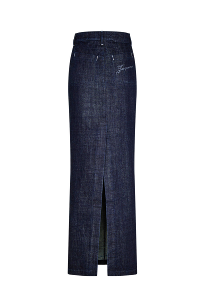 Denim Crayon Maxi Skirt