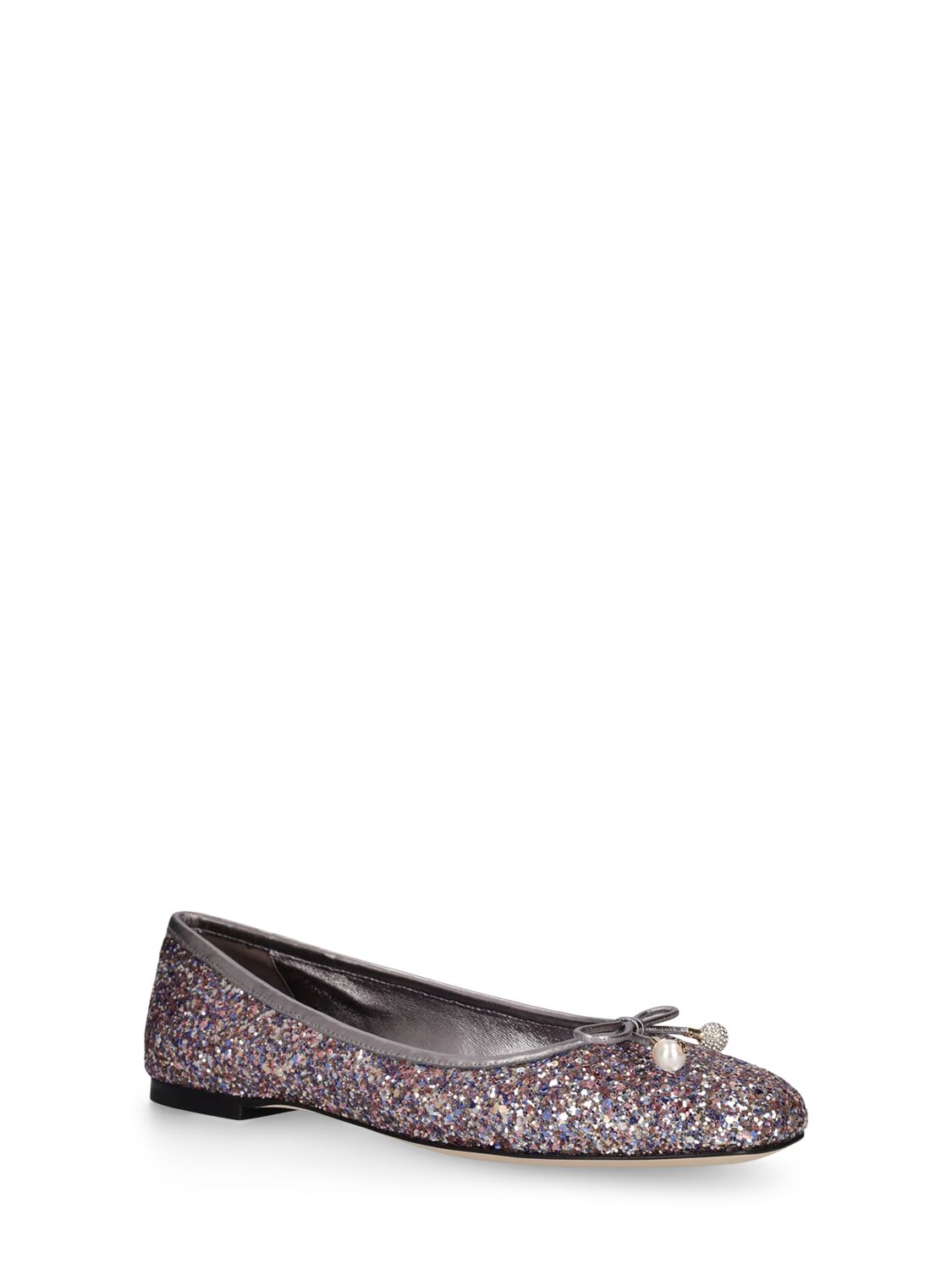 Jimmy Choo Jimmy 10mm Elme glittered ballerina flats - Size: UK 2.5 Flats | Shop From The Mirage