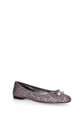 Jimmy 10mm Elme glittered ballerina flats