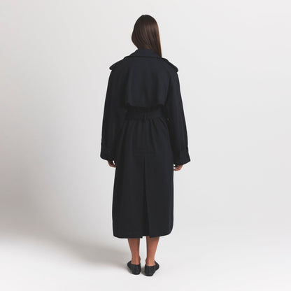 Boyfriend Fleece Oversized Trench Coat