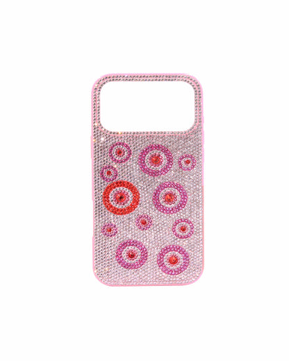 Evil Eye Artificial Crystal Embellished Phone Case - Blue