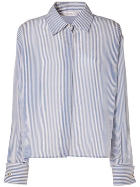 Max Mara Vertigo striped cotton & silk shirt