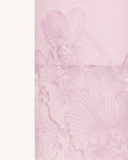 Orchid Embroidered Corset Dress - Dusty Rose