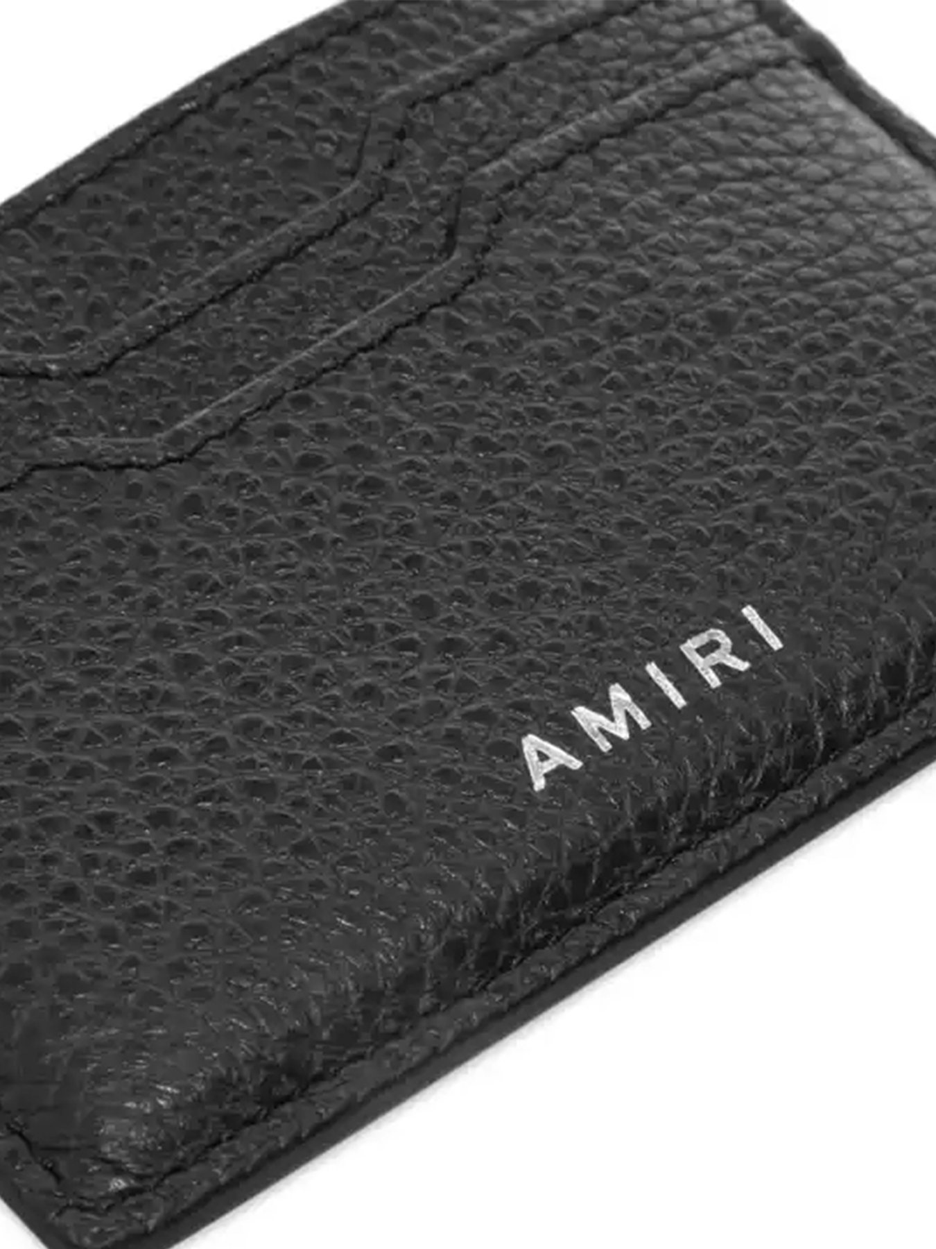 Amiri Iconic Embossed Logo Card Holder in Black