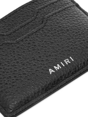 Amiri Iconic Embossed Logo Card Holder in Black