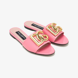 DG logo slide sandals - Pink
