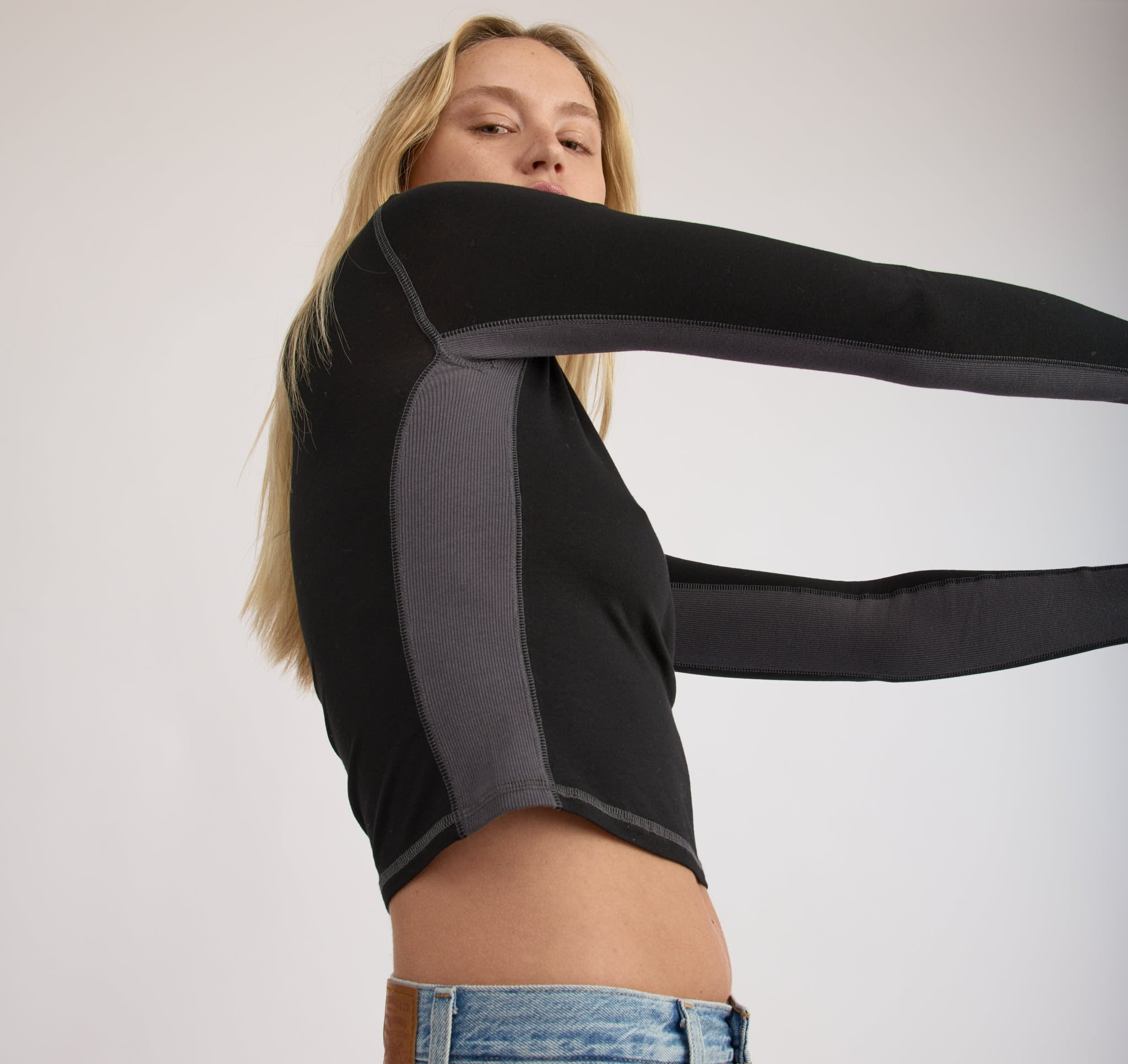 Core Icon Panel Long Sleeve Tee