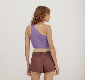 Core Rib One Shoulder Crop Top