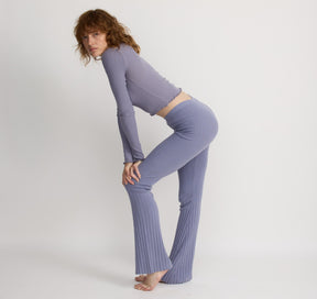 Core Rib V-Neck Long Sleeve Tee