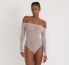 Mesh Off-Shoulder Bodysuit