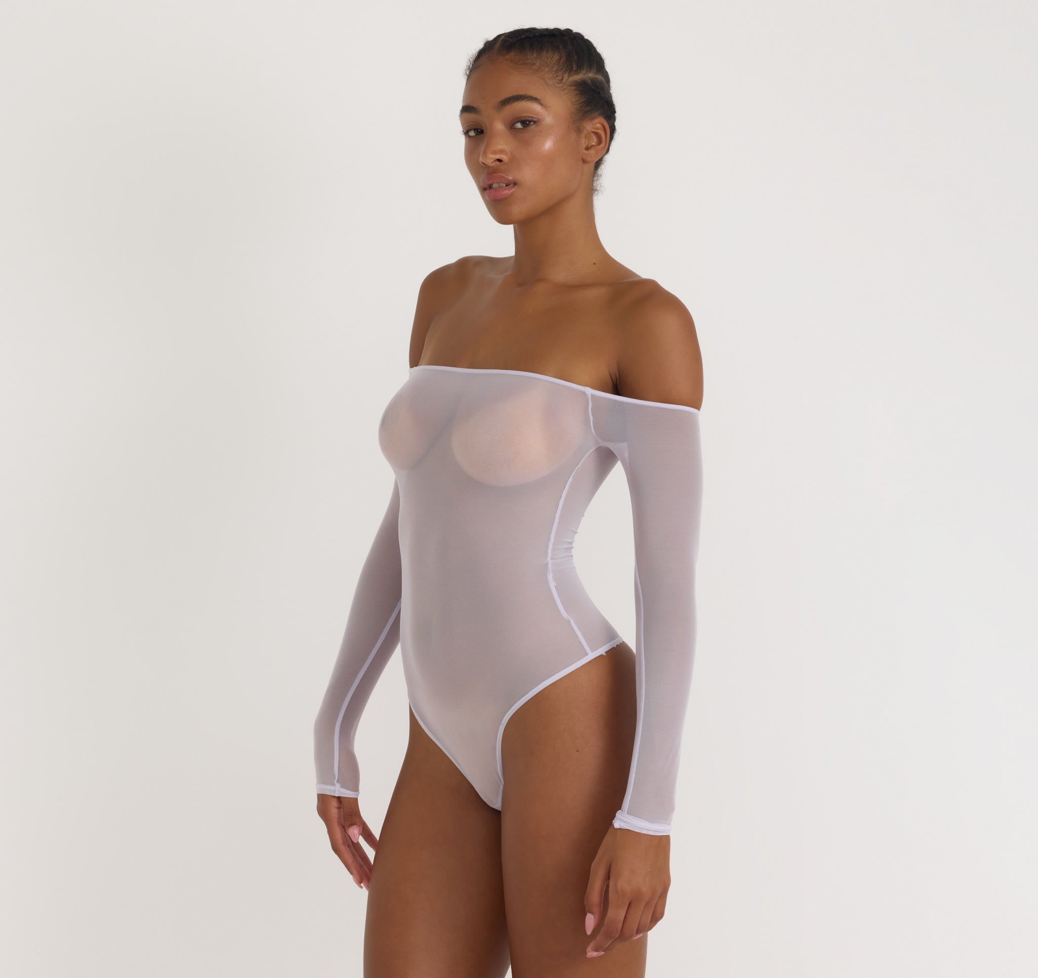 Mesh Off-Shoulder Bodysuit